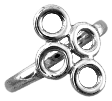 Silver ring   Circles  